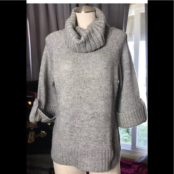 CAROLYN TAYLOR Wool Mohair Blend Cowl NecK Sweater - Picture 2 of 9